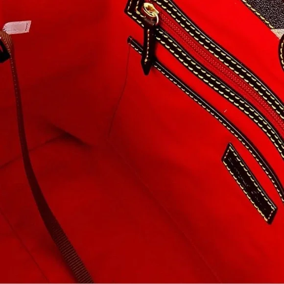 Dooney & Bourke Gabriela SatchelClassic Blue & Saddle Brown *pristine condition - Picture 2 of 6